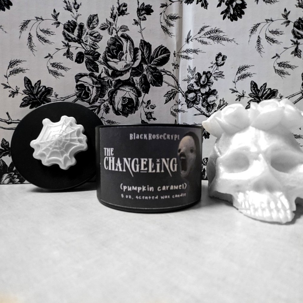 Handmade Pumpkin Caramel Candle * Gothic/Spooky/Horror Candle *Goth/Witchy Decor